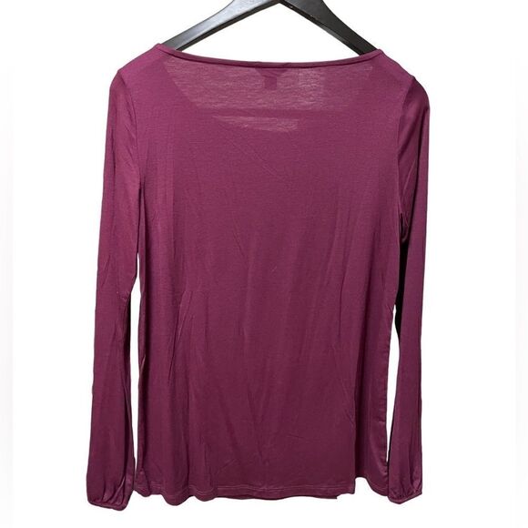 🌟Ann Taylor Burgundy Long Sleeve Top - Picture 2 of 2